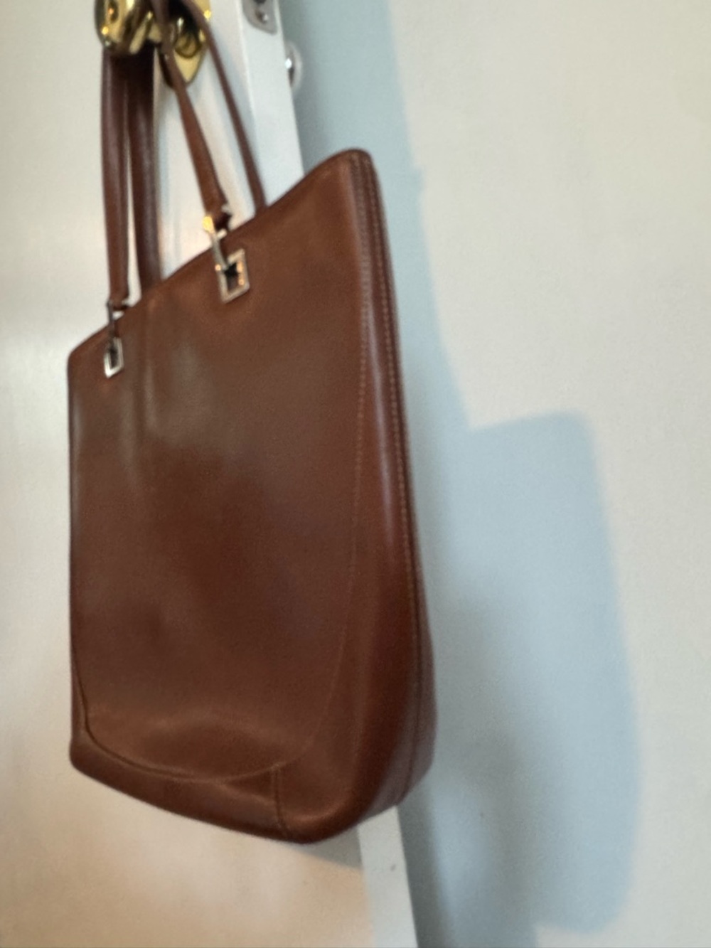 Cole Haan Brown Leather Shoulder Bag - Picture 2 of 7